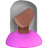 user female black pink grey Icon